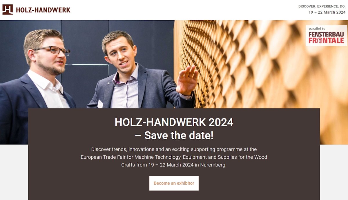 выставка holz-handwerk пройдет в нюрнберге с 19 по 22 марта 2024 года